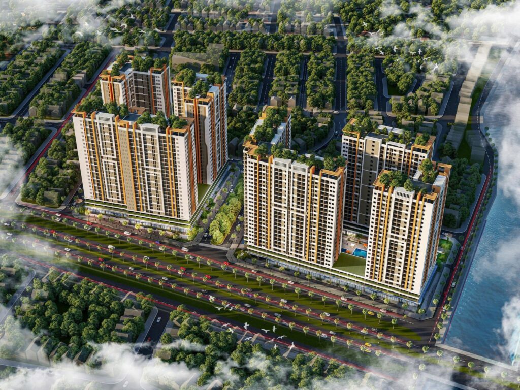 Phối cảnh tổng thể Nhà ở xã hội Lam Sơn Thanh Hóa